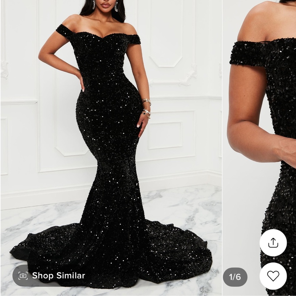 Elegant Black Sequin Dress